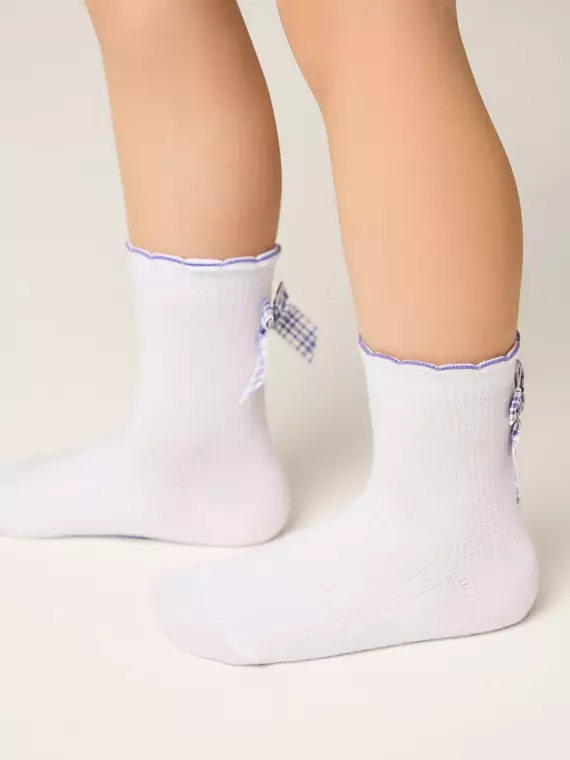 Носки детские (декор, бантики) tip-top 065 белый-сиреневый, 24С-179СП, 16, CONTE-KIDS,  - 3