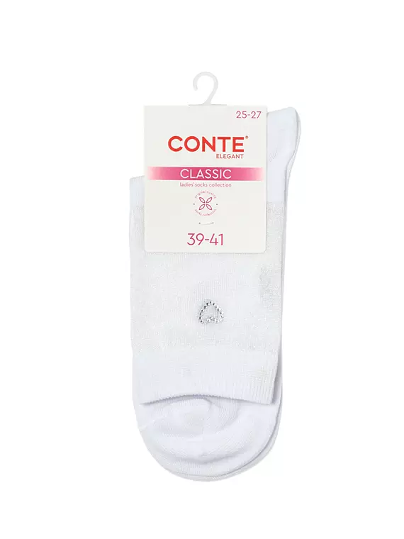 Носки со стразами conte classic 684 белый, 24С-178СП, 36-38 (23-25), CONTE ELEGANT,  - 4