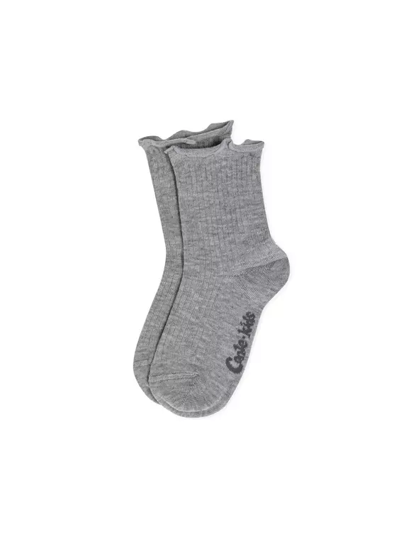 Носки без резинки с волнистым бортом tip-top 1019 серый, 25С-30СП, 16-18, CONTE-KIDS,  - 4