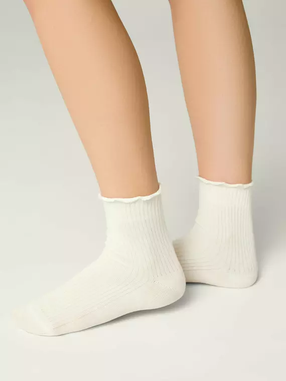 Носки с волнистым бортом tip-top 1019 молочный, 25С-30СП, 20-22, CONTE-KIDS,  - 2