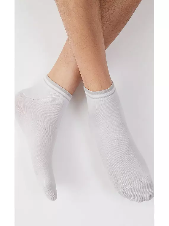 Укороченные мужские носки omsa active 105 bianco, , 42-44 (27-29), OMSA, - 2