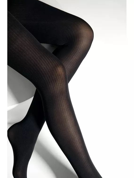 Колготки с вертикальными полосами stripes nero, 24С-180СП, 2, CONTE ELEGANT,  - 3