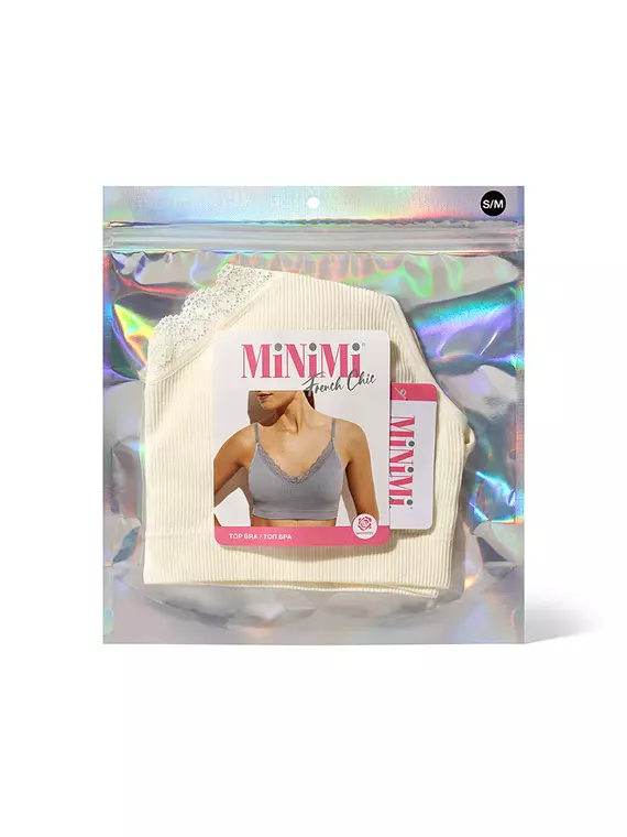 Топ на тонких бретелях с вкладышами minimi 1011s french chic avorio, , 46/48 (m/l), MINIMI, - 5