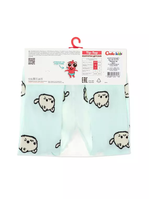 Колготки детские tip-top 704 бледно-бирюзовый, 4С-01СП, 62-74 (12), CONTE-KIDS,  - 4