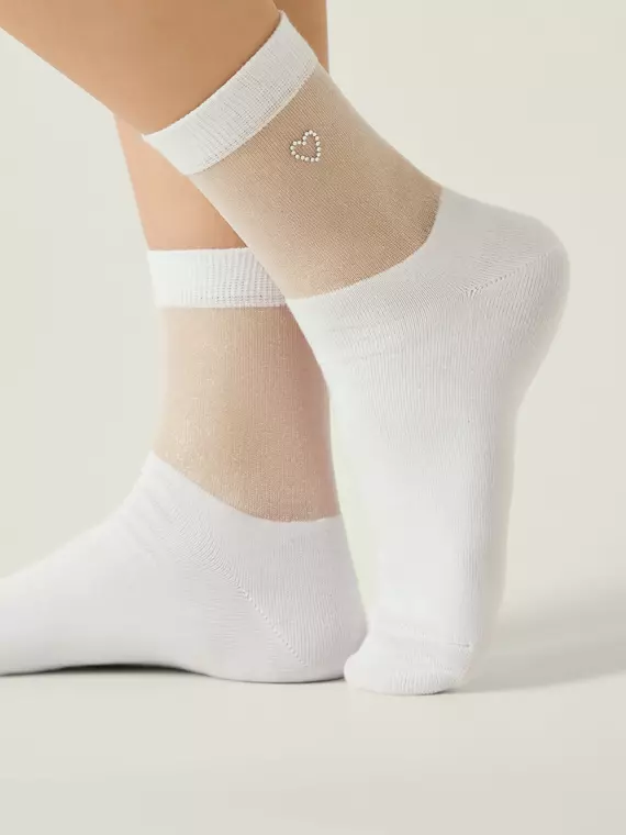 Носки со стразами conte classic 684 белый, 24С-178СП, 36-38 (23-25), CONTE ELEGANT,  - 1