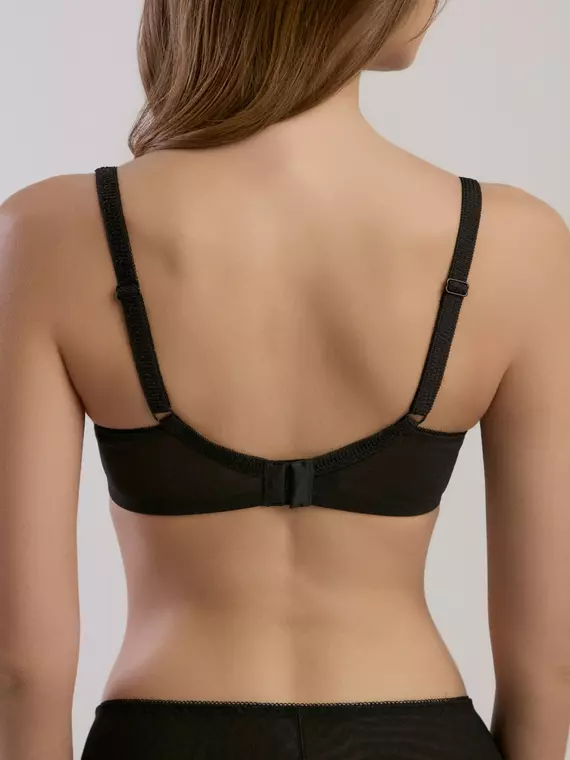 Бюстгальтер с мягкой чашкой и v-образным декольте glamour tb6246 черный, 24С-0039КСП, 80C, CONTE ELEGANT,  - 2