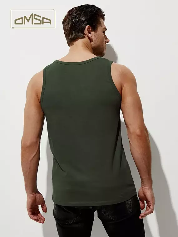 Майка мужская omsa cotton u1101 militari, , 50(XL), OMSA, - 2