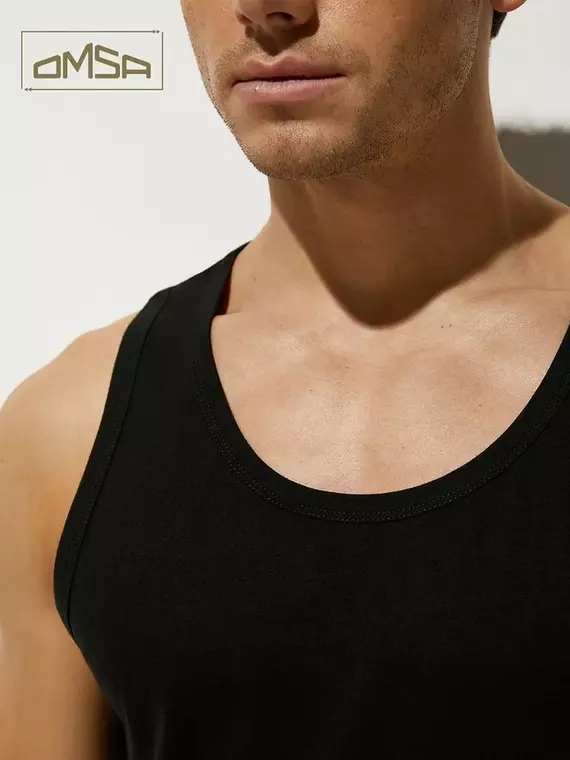 Майка мужская omsa u1103 nero, , 56(4XL), OMSA, - 4