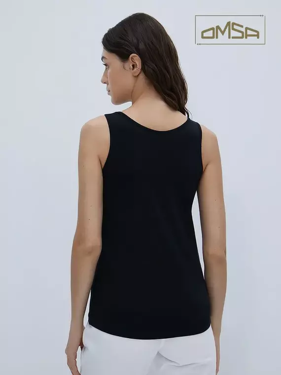 Майка женская omsa d1101 nero, , 46 (M), OMSA, - 2