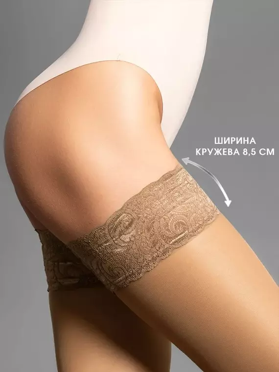 Чулки с кружевной резинкой incanto fatal aut daino, , 2, INCANTO, - 4