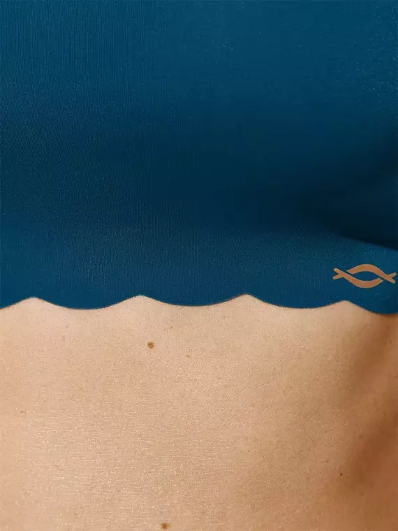 Кроп-топ на тонких бретелях omsa invisible 1111b blu marino, , 48 (L), OMSA, - 4