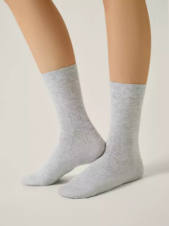 Удлинённые женские носки conte classic 784 светло-серый, 25С-31СП, 36-38 (23-25), CONTE ELEGANT,  - 1
