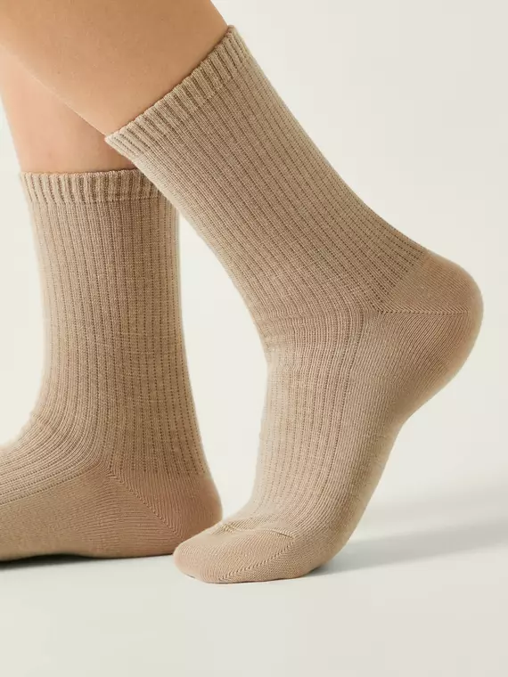 Удлинённые женские носки conte classic 751 бежевый, 25С-32СП, 36-38 (23-25), CONTE ELEGANT,  - 2