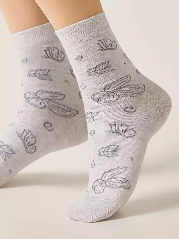 Носки женские conte classic 697 светло-серый, 15С-15СП, 39-41 (25-27), CONTE ELEGANT,  - 2