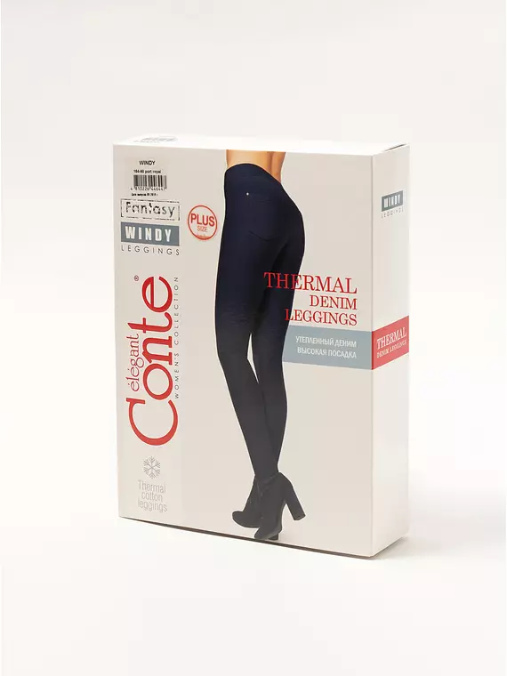 Экстрамягкие джеггинсы с высокой посадкой и термоэффектом windy+ nero, 18С-559ТСП, 164-114/3XL, CONTE ELEGANT,  - 7