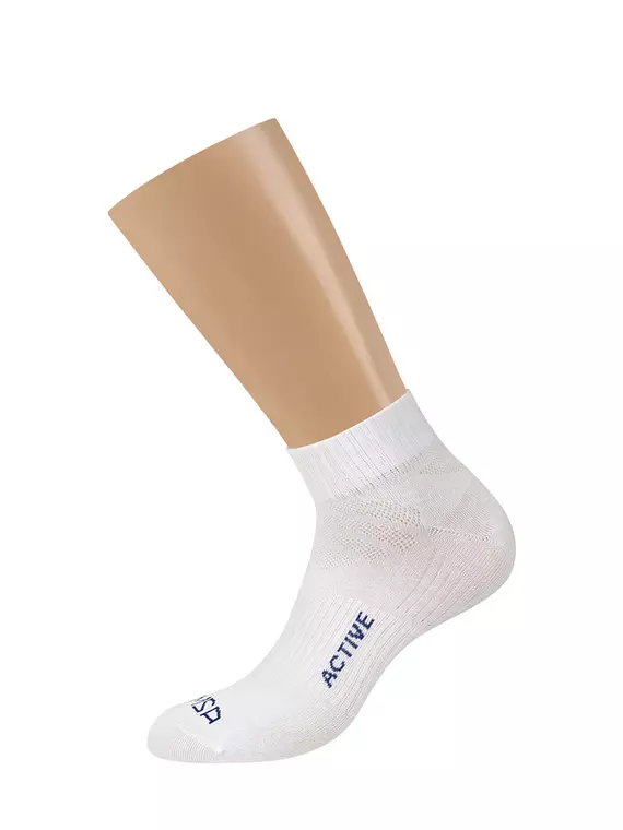 Короткие мужские носки omsa active 111 bianco, , 45-47 (29-31), OMSA, - 2