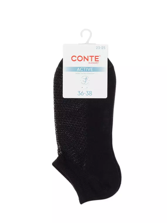 Носки женские (ультракороткие) conte active 961 черный, 25С-84СП, 36-38 (23-25), CONTE ELEGANT,  - 4