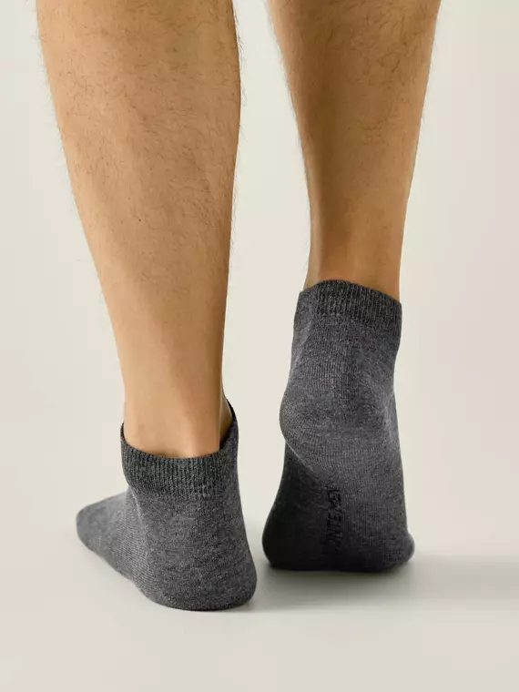 Мужские укороченные носки с кашемиром и вискозой conte 000 темно-серый, 25С-83СП, 44-45 (29), CONTE,  - 2