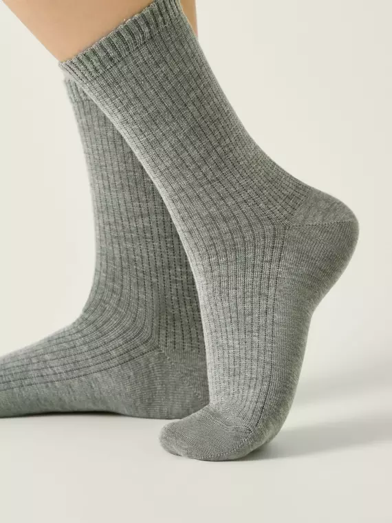 Удлинённые женские носки conte classic 751 серый, 25С-32СП, 36-38 (23-25), CONTE ELEGANT,  - 2