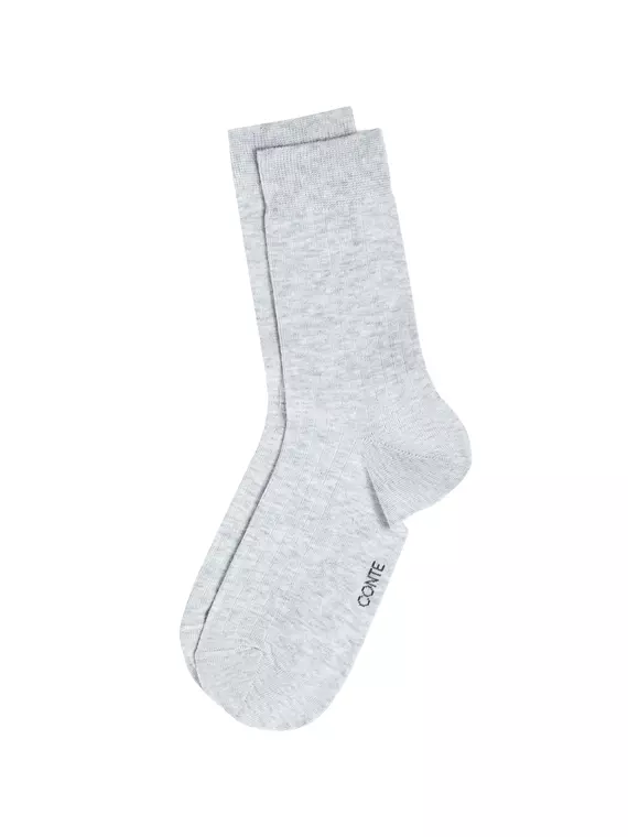 Удлинённые женские носки conte classic 784 светло-серый, 25С-31СП, 36-38 (23-25), CONTE ELEGANT,  - 3