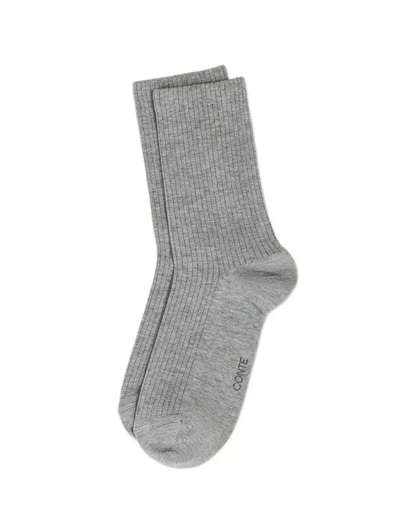 Удлинённые женские носки conte classic 751 серый, 25С-32СП, 36-38 (23-25), CONTE ELEGANT,  - 3