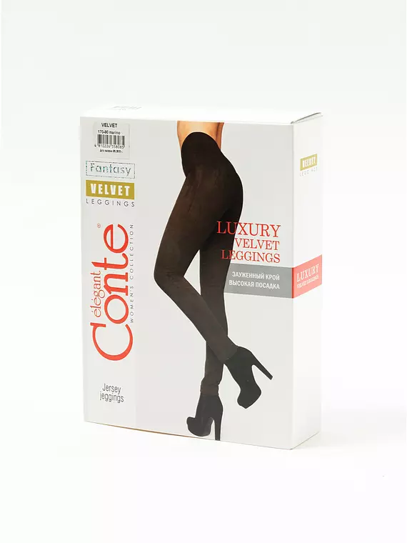 Ультрамягкие леггинсы из искусственной замши velvet khaki, 18С-563ТСП, 170-102/L, CONTE ELEGANT,  - 1