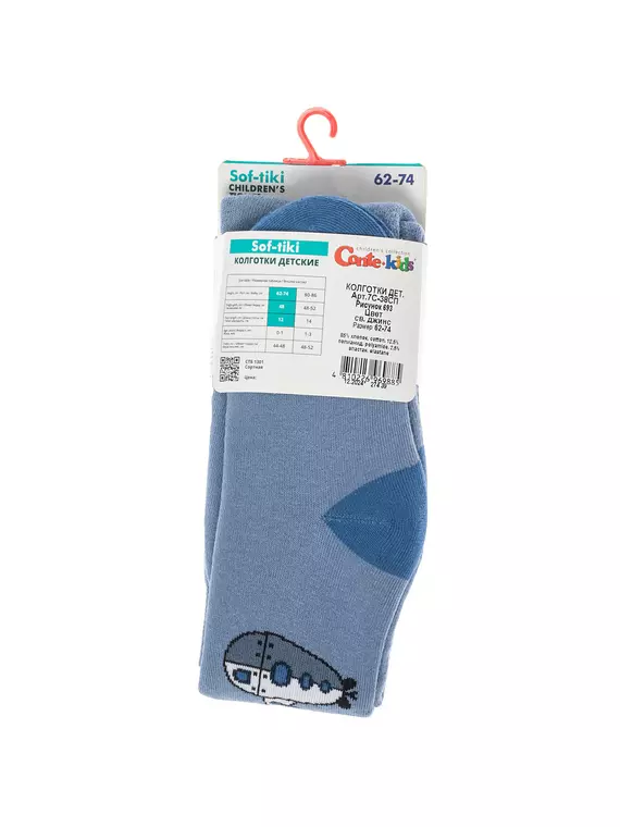 Колготки детские conte-kids sof-tiki 693 светлый джинс, 7С-38СП, 62-74 (12), CONTE-KIDS,  - 4