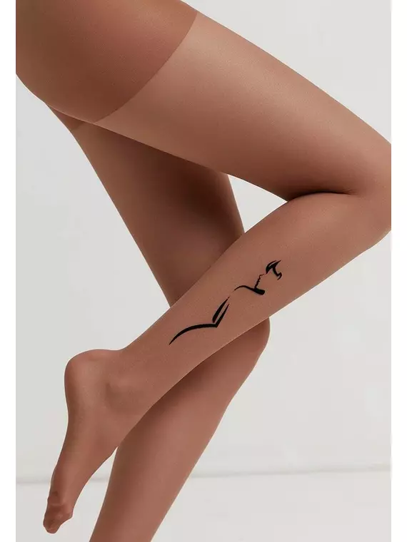 Колготки с тату-рисунком conte femme bronz, 19С-108СП, 3, CONTE ELEGANT,  - 3
