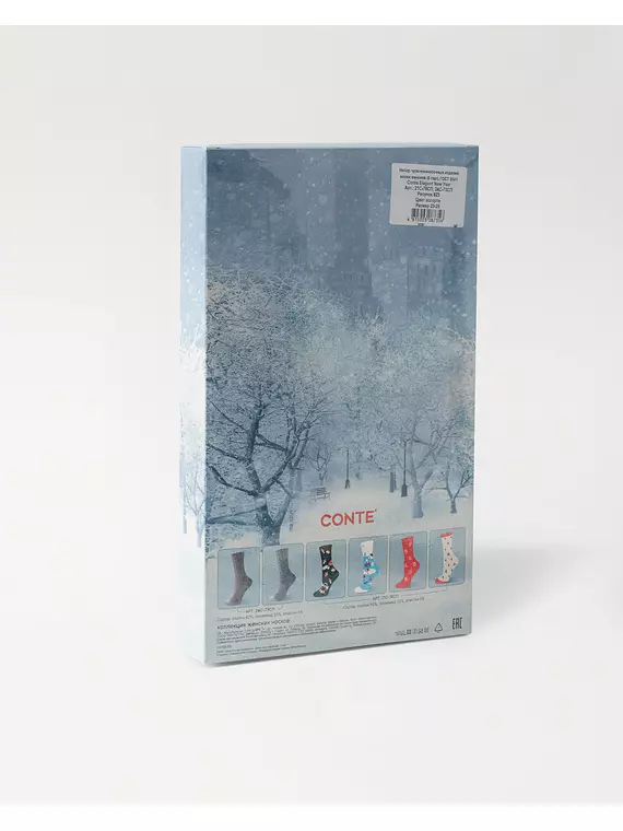 Подарочный набор женских носков (6 пар) conte 823 ассорти, 21С-76СП,24С-73СП, 36-39 (23-25), CONTE ELEGANT,  - 2