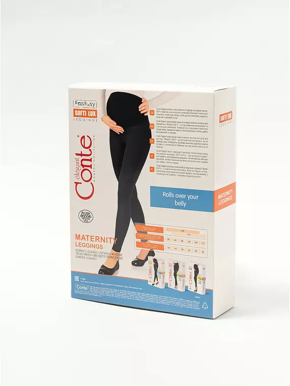 Леггинсы женские для беременных softi lux nero, 17С-407ТСП, 170-110/XXL, CONTE ELEGANT,  - 2