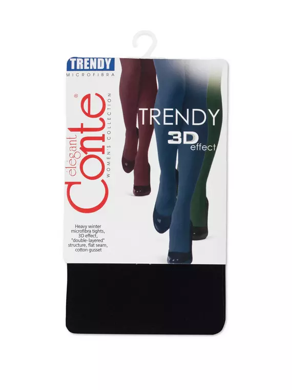 Теплые женские колготки из микрофибры conte trendy 150 nero, 8С-57СПТ, 4, CONTE ELEGANT,  - 1