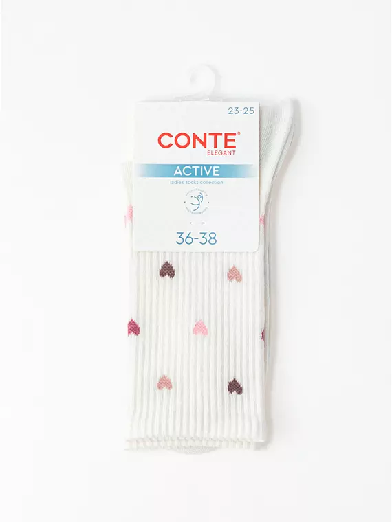 Удлиненные женские носки conte active 966 молочный, 20С-20СП, 39-41 (25-27), CONTE ELEGANT,  - 5