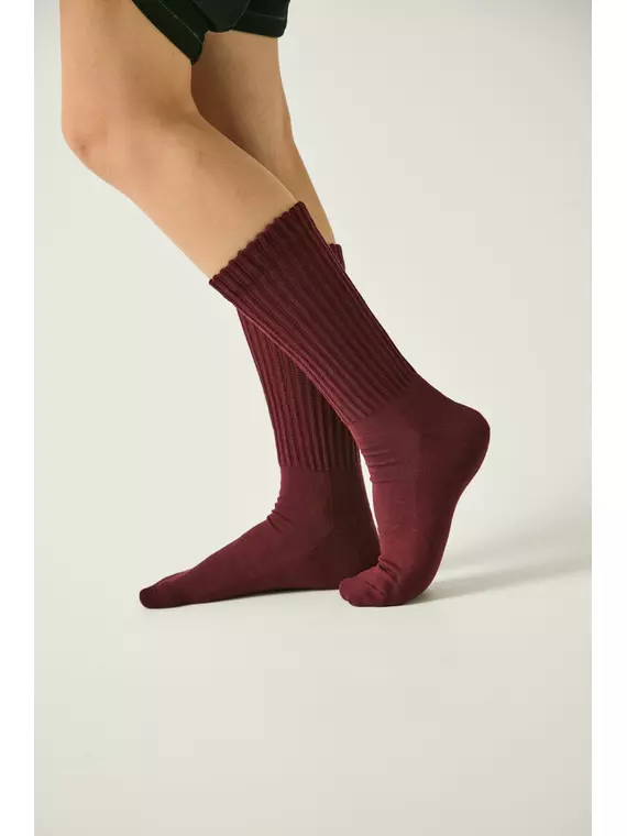 Носки женские (махровая стопа) conte comfort 750 темно-бордовый, 25С-40СП, 39-41 (25-27), CONTE ELEGANT,  - 2