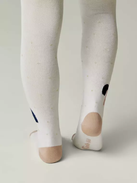 Колготки с рисунком «лошадки» tip-top 714 молочный, 4С-03СП, 80-86 (14), CONTE-KIDS,  - 4