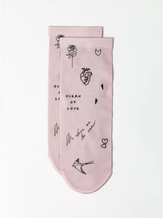 Носки с рисунком «tattoo» fantasy 70 den 142 mix, 17С-34СП, 36-39 (23-25), CONTE ELEGANT,  - 3