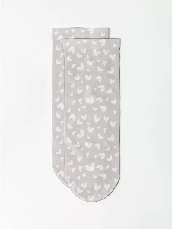 Носки с рисунком «белые сердечки» fantasy 70 den 145 mix, 17С-34СП, 36-39 (23-25), CONTE ELEGANT,  - 3