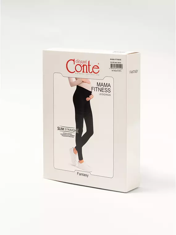 Ультракомфортные леггинсы для беременных mama fitness black, 18С-591ТСП, 170-90/XS, CONTE ELEGANT,  - 1