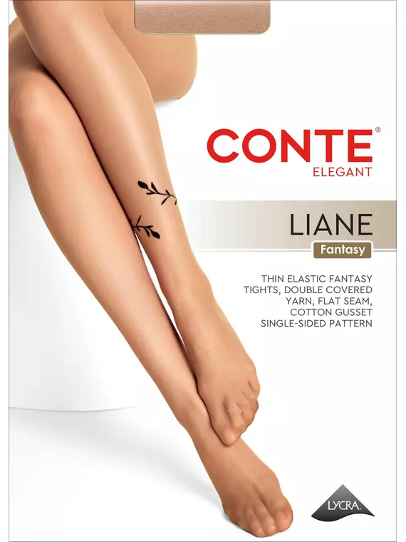 Колготки с рисунком «лиана» fantasy liane bronz, 25С-91СП, 4, CONTE ELEGANT,  - 2