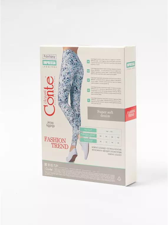 Леггинсы женские impressa bright turquise, 17С-398ТСП, 164-90/XS, CONTE ELEGANT,  - 2