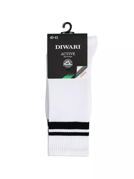 Удлиненные мужские носки diwari active 231 белый, 20С-19СП, 40-41 (25), DIWARI,  - 1