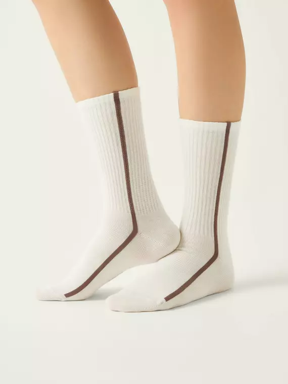 Удлиненные женские носки conte active 965 молочный, 20С-20СП, 36-38 (23-25), CONTE ELEGANT,  - 1