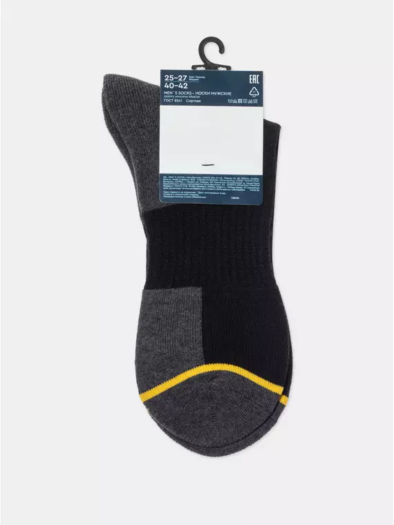 Носки мужские (махровая стопа) esli 213 черный, 24С-147СПЕ, 43-45 (27-29), ESLI,  - 6