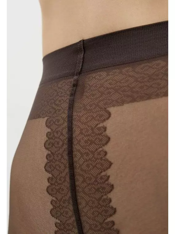 Фантазийные колготки с рисунком "сердечки" bonheur grafit, 19С-109СП, 5, CONTE ELEGANT,  - 4