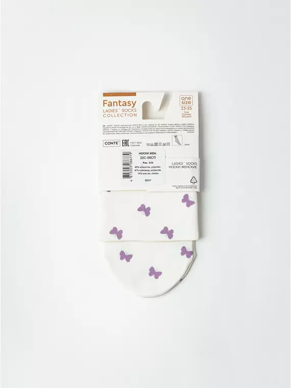 Носки женские с рисунком «бантики» fantasy 939 mix, 22С-55СП, 36-39 (23-25), CONTE ELEGANT,  - 6