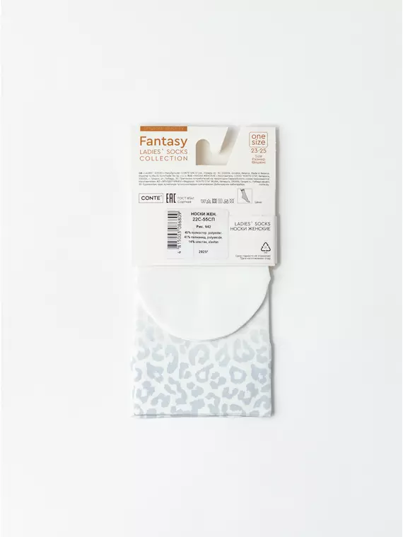 Носки женские с леопардовым принтом conte fantasy 942 mix, 22С-55СП, 36-39 (23-25), CONTE ELEGANT,  - 6
