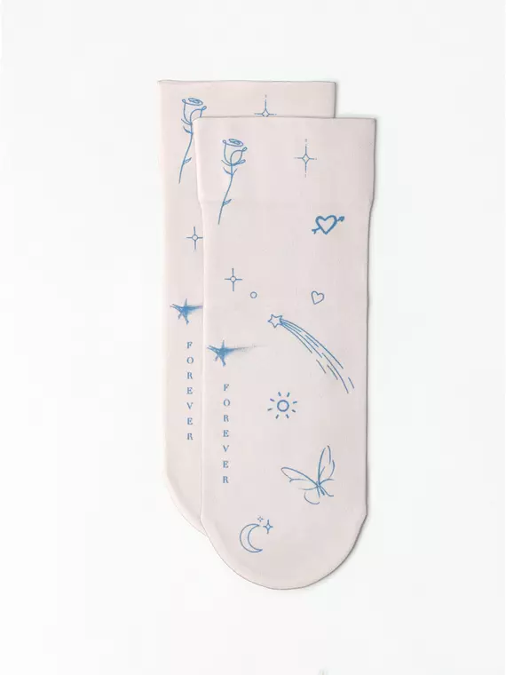 Носки женские с рисунком «forever» fantasy 943 mix, 22С-55СП, 36-39 (23-25), CONTE ELEGANT,  - 4