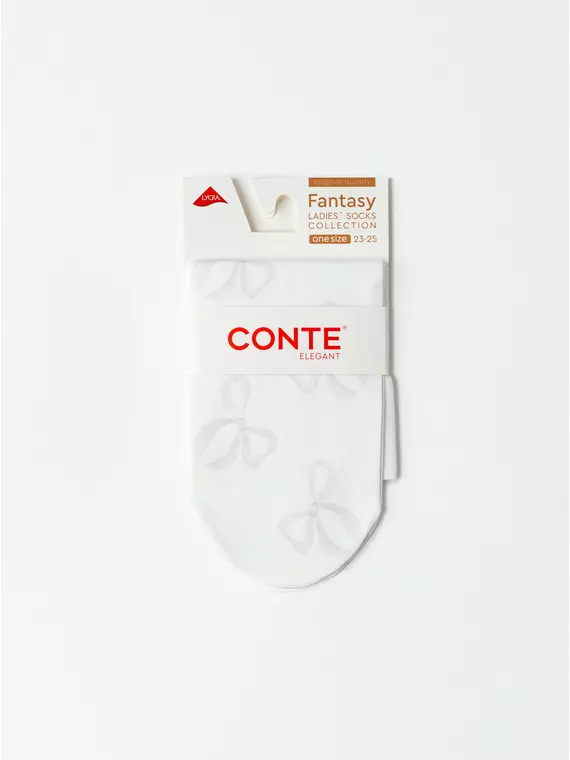 Носки женские с рисунком «розовые бантики» fantasy 941 mix, 22С-55СП, 36-39 (23-25), CONTE ELEGANT,  - 5