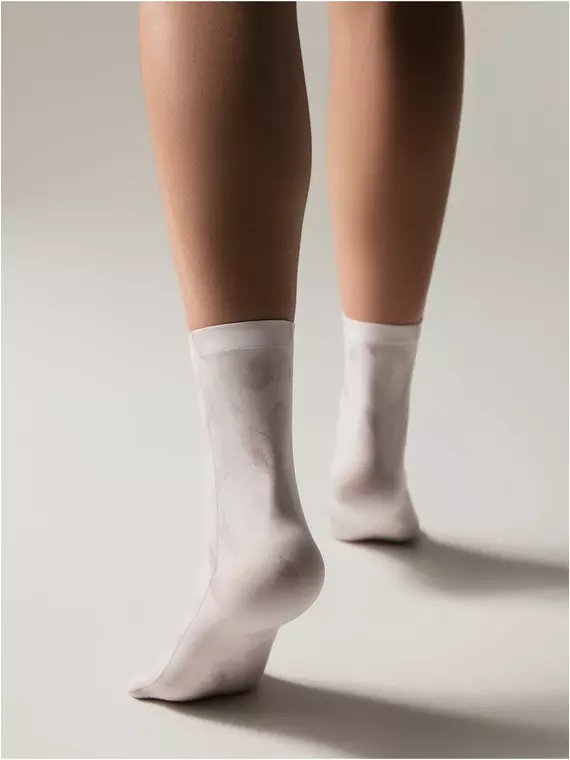 Носки с рисунком «нежный цветок» fantasy 70 den 144 mix, 17С-34СП, 36-39 (23-25), CONTE ELEGANT,  - 2