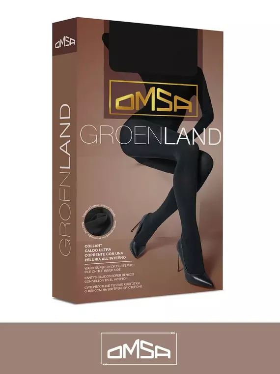 Теплые колготки с флисом omsa groenland antracite, GROENLAND, 4, OMSA,  - 2