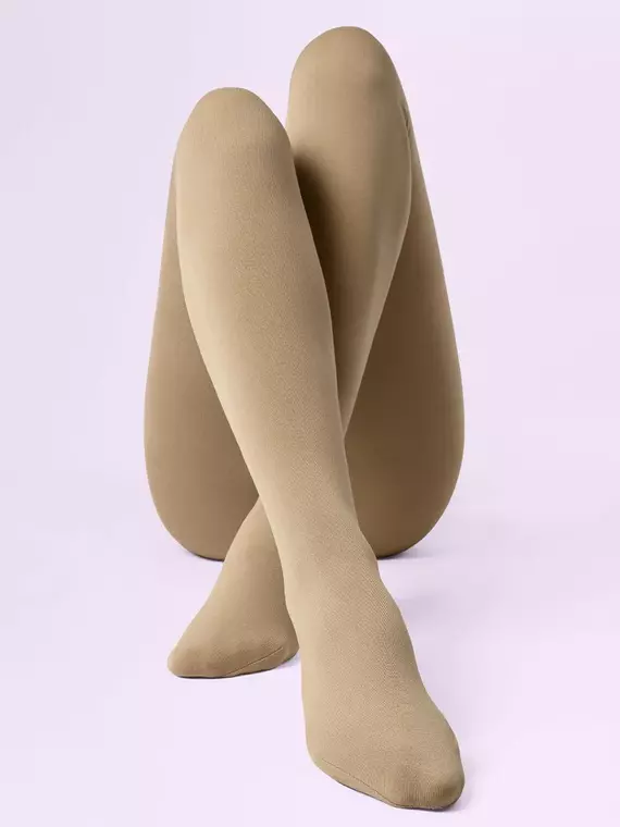 Cуперплотные теплые колготки с флисом omsa groenland beige naturel, GROENLAND, 5, OMSA,  - 6